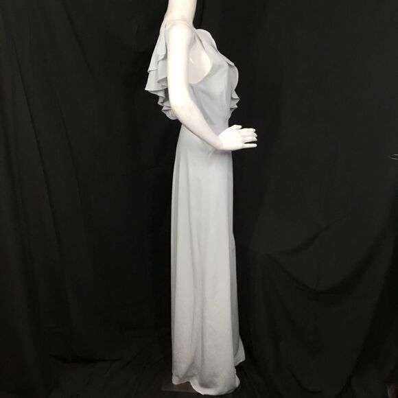 WAYF Jamie Ruffle Wrap Gown in Ocean Mist (G6) - Picture 4 of 7